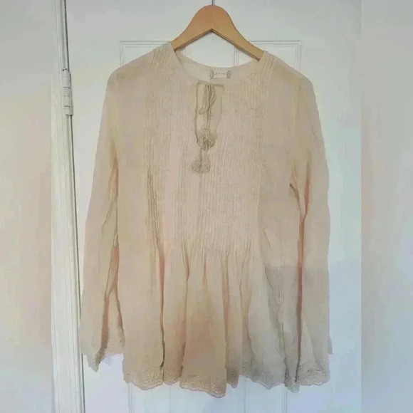 Altar'd State Boho Tunic with Embroidery and Tassels - Picture 1 of 3